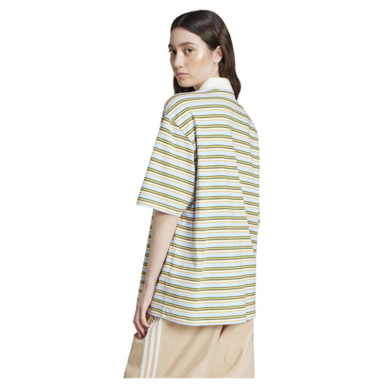 Adidas Γυναικεία κοντομάνικη μπλούζα '80s Oversized Stripe Polo Shirt